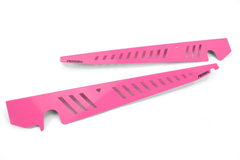 Perrin Performance Red Aluminum Fender Shrouds For 2015-2021 Subaru WRX & STi
