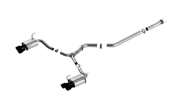 Borla S-Type Cat-Back Exhaust Quad Black Tips - 2015-2021 WRX / STI