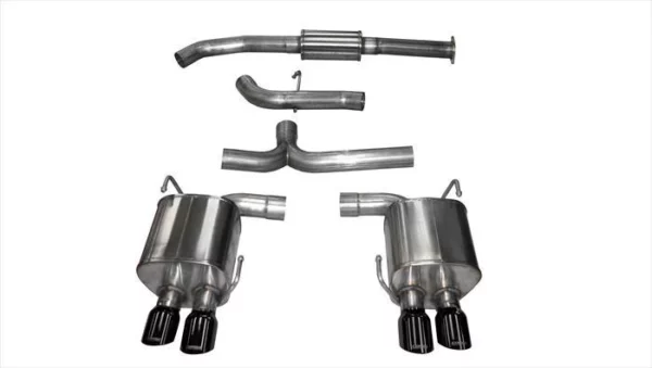 Corsa Cat Back Exhaust, Black Quad 3.5in Tips *Sport* - 2015-2021 WRX / STI