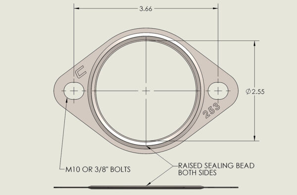 Cobb 2.5in 2-Bolt Exhaust Gasket - Image 2