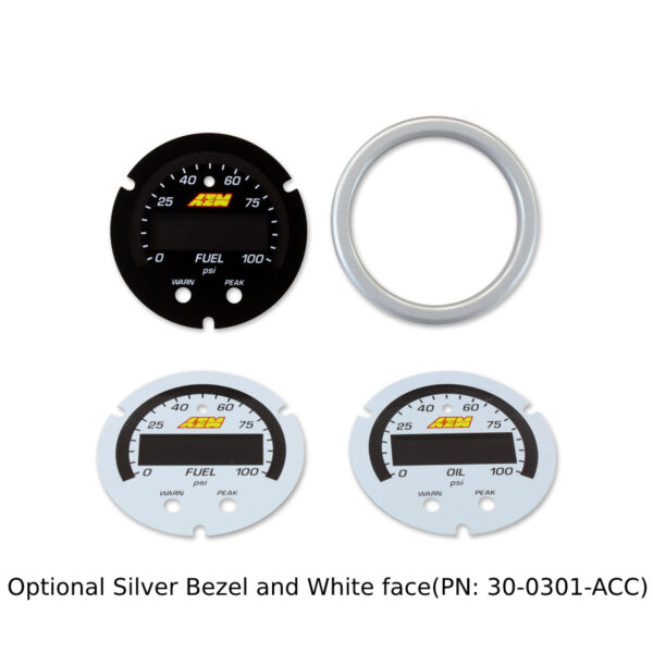 AEM X-Series 0-100 Oil/Fuel Pressure Gauge - Image 6