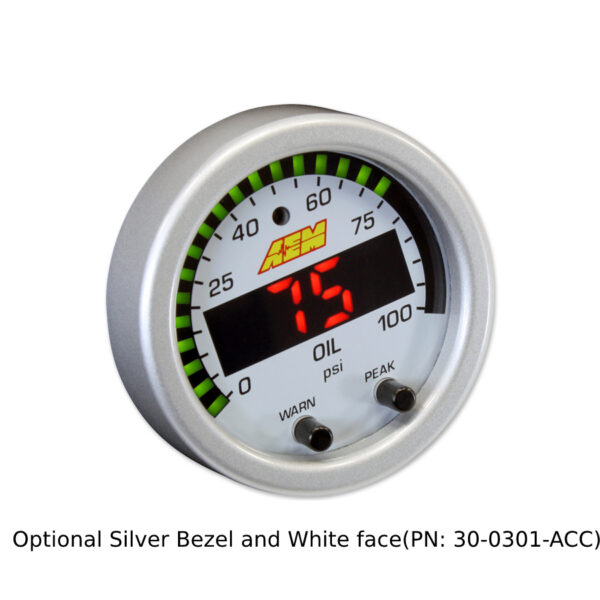 AEM X-Series 0-100 Oil/Fuel Pressure Gauge - Image 8