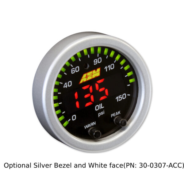 AEM X-Series 0-150 Oil Pressure Gauge - Image 8