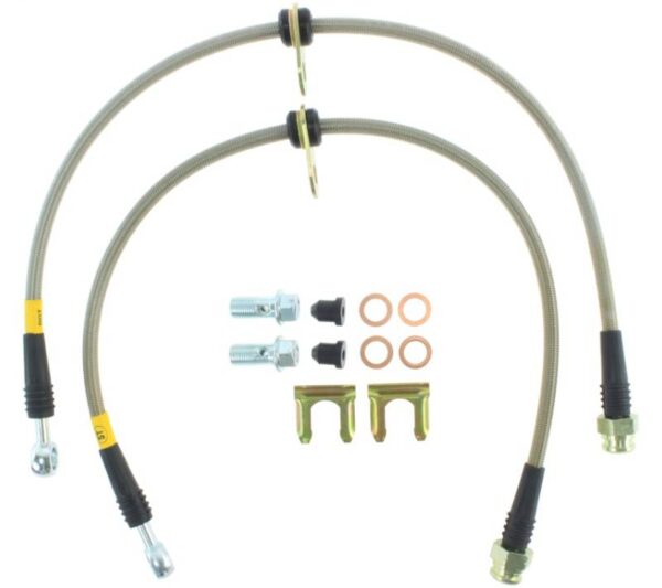 StopTech Stainless Steel Rear Brake Lines - 08-17 STI / 13-16 FRS / 13-20 BRZ / 17-19 86 - Image 2