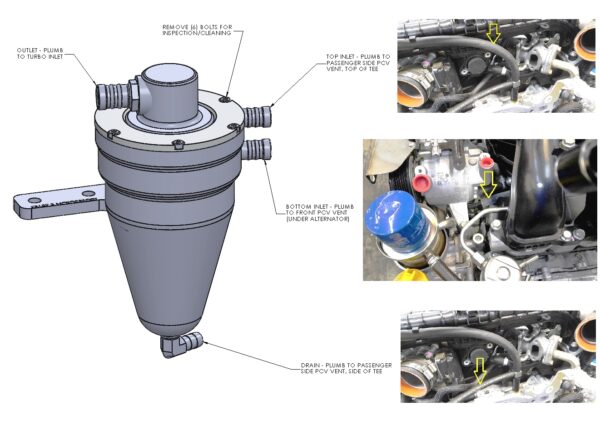 Killer B Motorsport Air Oil Separator - 08-14 WRX / 08-21 STI / 05-09 LGT/OBXT - Image 3