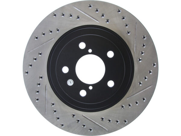 StopTech Drilled & Slotted Rotor Front Left - 09-14 WRX / 09-13 FXT / 05-09 OBXT