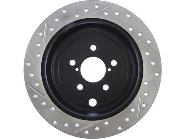 StopTech Drilled & Slotted Rotor Rear Left - 08-14 WRX / 09-13 FXT / 13-16 FRS/BRZ - Image 4