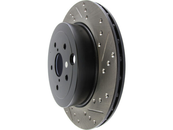 StopTech Drilled & Slotted Rotor Rear Left - 08-17 STI - Image 2