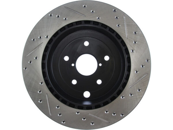 StopTech Drilled & Slotted Rotor Rear Right - 05-07 STI - Image 4