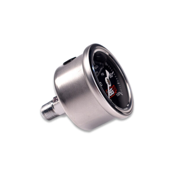 IAG 0-100 PSI Liquid Filled Fuel Pressure Gauge (Black Face) - Image 2